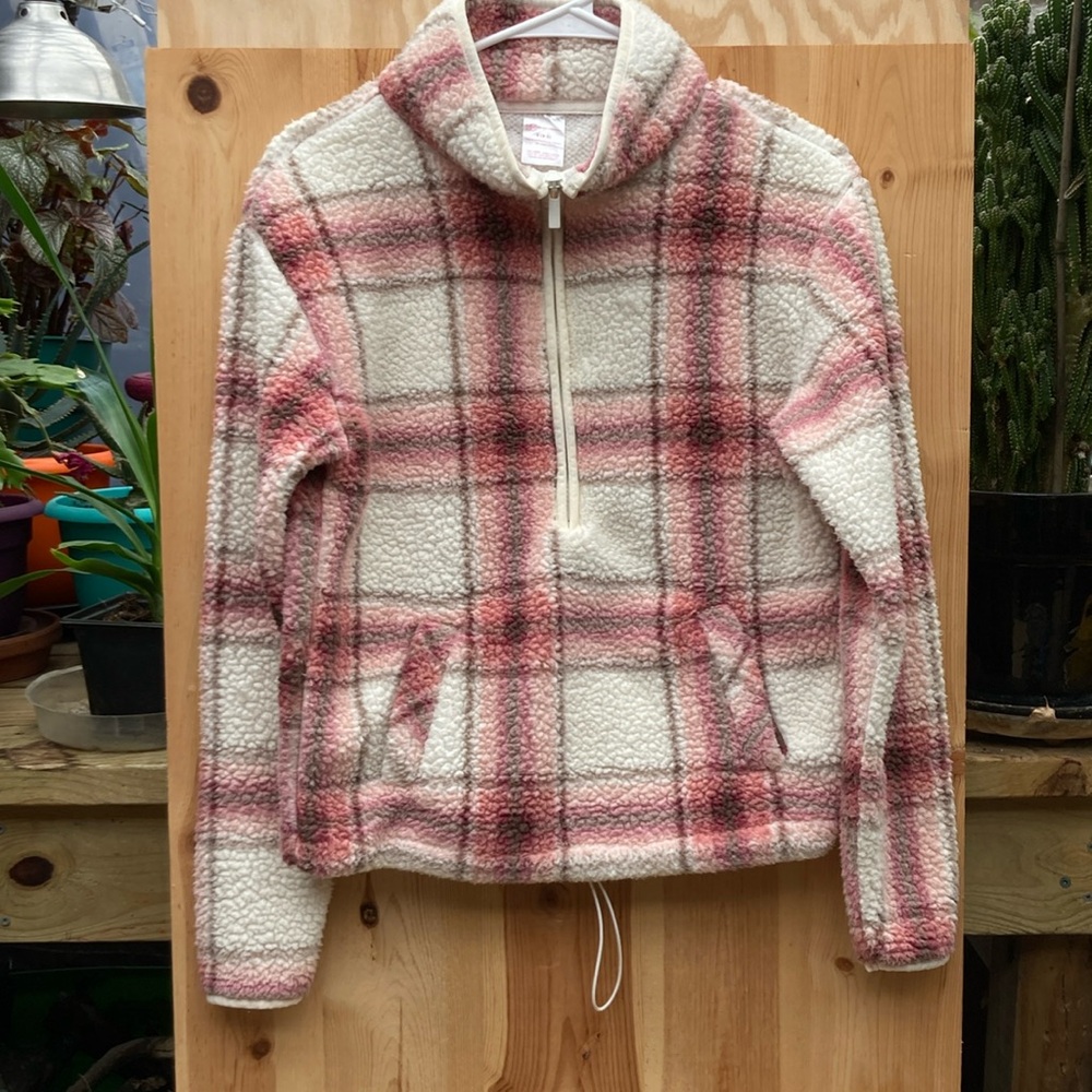 No Boundaries Fleece Teddy Pink-Cream-Taupe Teddy Jacket, Size 3-5 (Small)
